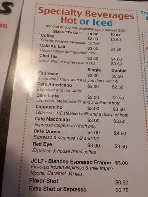 Almond and soy milk are available at Sunburst Cafe in Naples