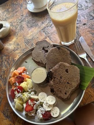 Ragi Banana Pancakes   at Cantine Indienne in Palolem
