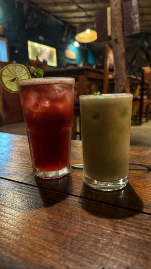   Kokum cooler, cucumber chaas   at Cantine Indienne in Palolem