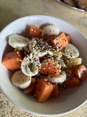 Fruit salad (not on menu just accommodated my request)   at Cantine Indienne in Palolem