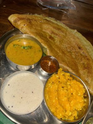 Lentil dosa with pumpkin   at Cantine Indienne in Palolem