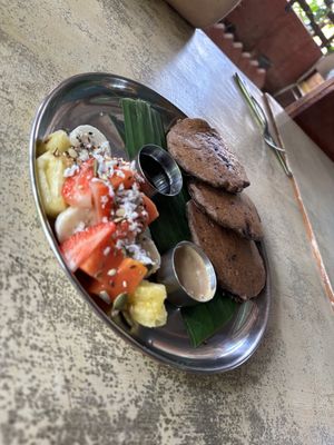 Ragi pancakes   at Cantine Indienne in Palolem