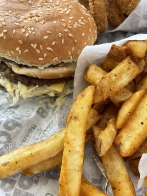 Fries and ‘big Mac'  at Odd Burger in Hamilton