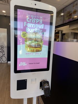 You make your order here and can customize your order.    at Odd Burger in Hamilton