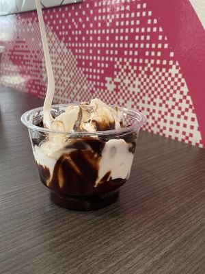 Fudge brownie sundae  at Odd Burger in Hamilton