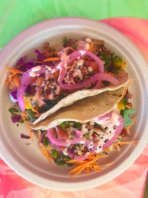 Bahn Mi Tacos at Wild Love Vegan Food in Los Angeles