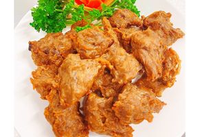 Vegan lamb at Vegan Green Kitchen in Manchester