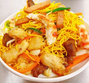 Special chow mien soft noodle at Vegan Green Kitchen in Manchester