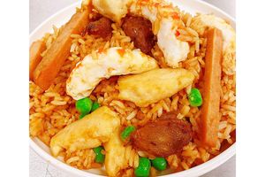 Special fried rice at Vegan Green Kitchen in Manchester