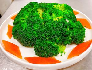 Garlic broccoli  at Vegan Green Kitchen in Manchester