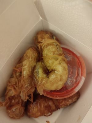 Vegan prawns at Vegan Green Kitchen in Manchester