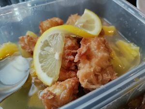 Lemon chikin at Vegan Green Kitchen in Manchester