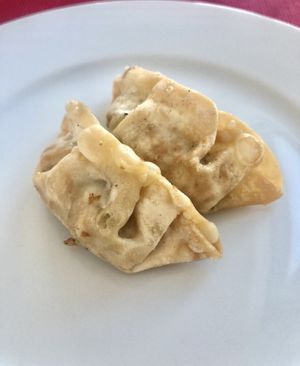 Fried dumplings   at Vegan Green Kitchen in Manchester