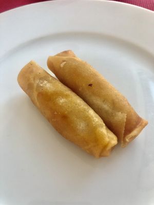 Spring rolls  at Vegan Green Kitchen in Manchester
