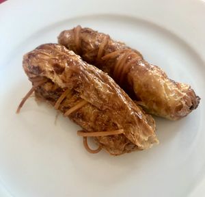 Battered prawns  at Vegan Green Kitchen in Manchester