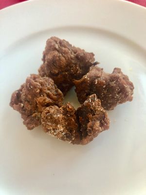 Salt and pepper lamb  at Vegan Green Kitchen in Manchester