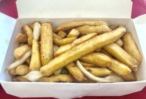 Salt and pepper chips  at Vegan Green Kitchen in Manchester