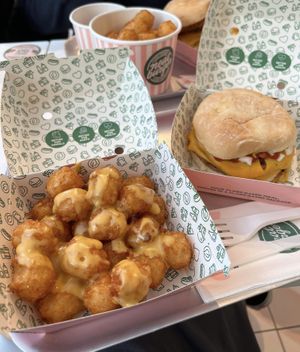 Double cheese burger! Cheesy tots.  at Neat - Victoria in South West London