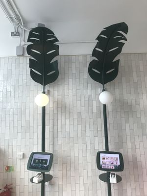 Ordering screens  at Neat - Victoria in South West London