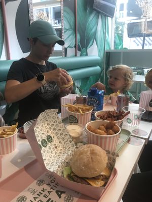 Tucking in!  at Neat - Victoria in South West London