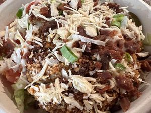 “Chicken” burger bowl   at Neat - Victoria in South West London