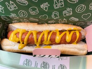 NYC hotdog  at Neat - Victoria in South West London