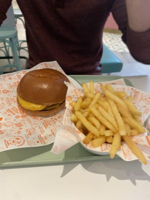 Cheese burger and fries   at Neat - Victoria in South West London