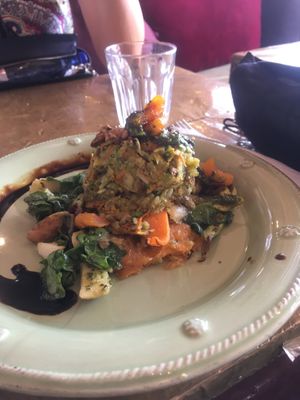 Lentil burger at Earth Cafe - Derb Nakouss in Marrakech