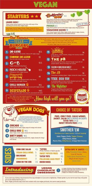 Ask for this “secret vegan menu”  at Zaks - Poringland in Norwich