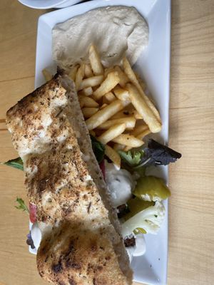 Vegan falafel plate  at Sticks and Stones in Walpole