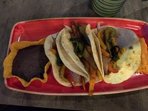 Veggie tacos at Condesa Restaurante Mexicano in Watertown