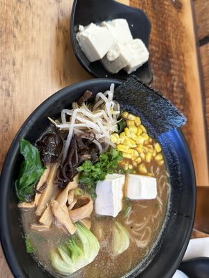 Yasai: made vegan by substituting regular noodles to rice noodles.  at Soup Shack in Cambridge