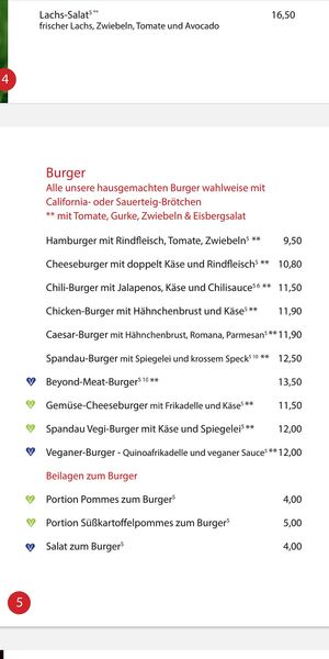 Menu 2 at Spandau Projekt in Hannover