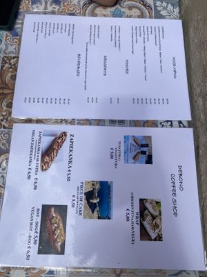 Lots of vegan options, and vegan cakes at the counter  at De Bono Coffee Shop in Valletta