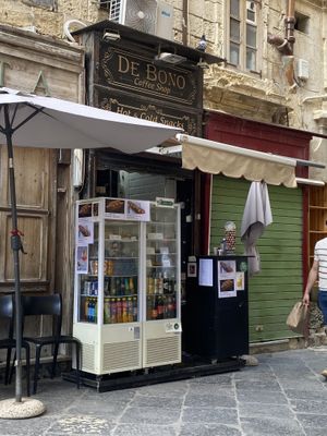 Lovely made to order ‘hole in the wall’ cafe   at De Bono Coffee Shop in Valletta