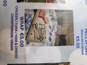 Menu at De Bono Coffee Shop in Valletta