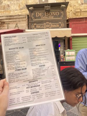   at De Bono Coffee Shop in Valletta