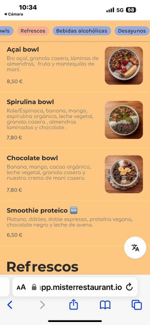 Menú  at LUWAK in Gran Canaria