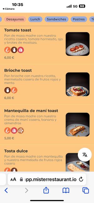 Menú  at LUWAK in Gran Canaria