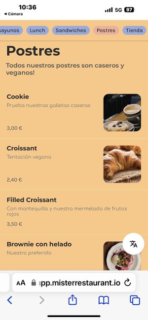 Menú  at LUWAK in Gran Canaria