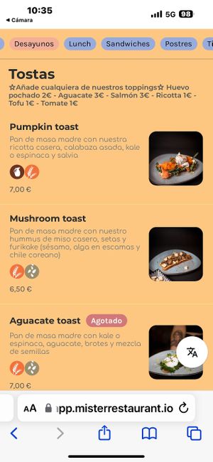 Menú  at LUWAK in Gran Canaria