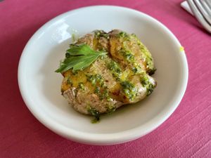 Amuse bouche - patata with salsa at Suma in Grevenmacher