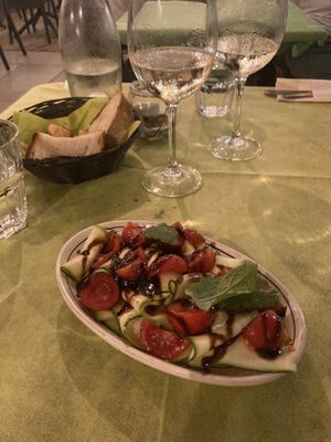 Zucchini carpaccio   at Bio 72 in Bari