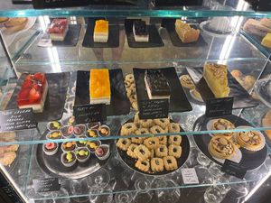 Vegan cakes and cookies at Caffe Tripoli in Matera