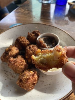 Ulu hush puppies  at Magics Beach Grill in Kailua Kona