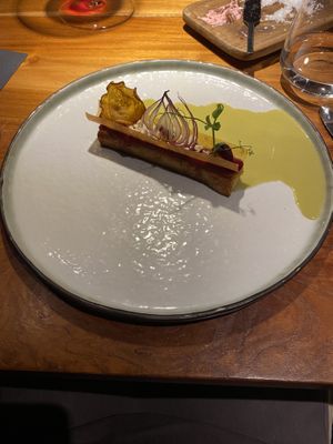 Potato with stuff on top  at Anthony's in Meerbusch