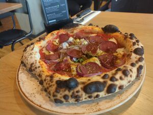 Pizza of the month: Salami Vegano (#veganuary 2025) at Napoli72H in Aachen