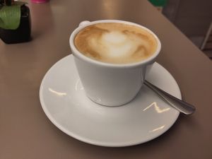 Cappuccino con leche de avena (oat milk) at Color Cafè in Tarragona