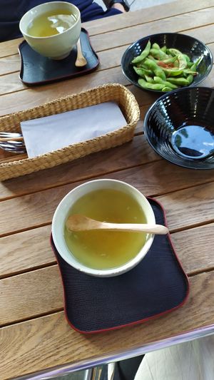 Hot yuzu tea without honey at Suzuki Nomnom Kitchen in Munich