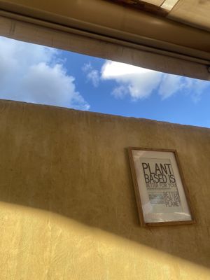 Plant Based Signage Near View Area 🫶🏽🪴  at Santa Hierba in Oaxaca